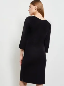Dresses|Misook 3/4 Sleeve Sheath Dress - Scoop Neck Dress | Black