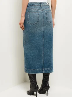 Skirts|Misook Asra Denim Maxi Skirt AgedMid