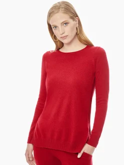 Tops & Tees|Misook Bateau Neck Top - Cashmere Sweater | Red