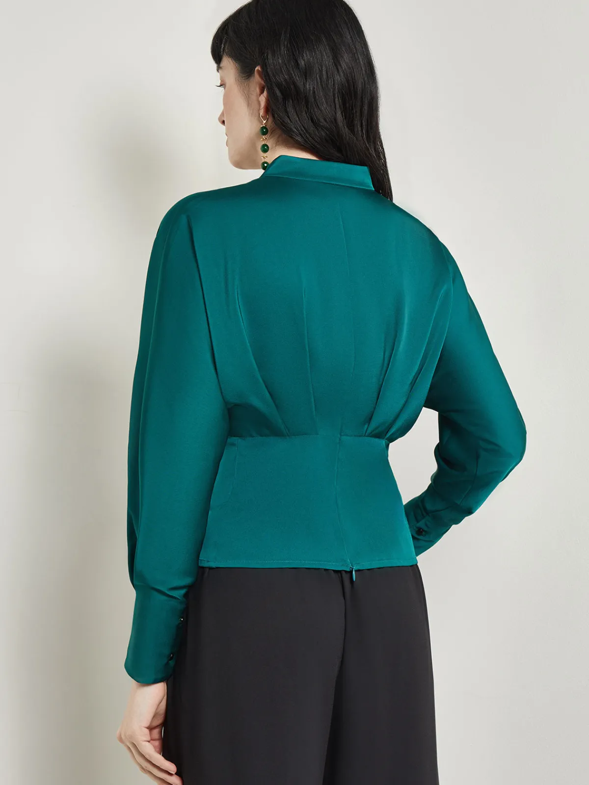 Tops & Tees|Misook Batwing Sleeve Blouse - Crepe De Chine Spruce