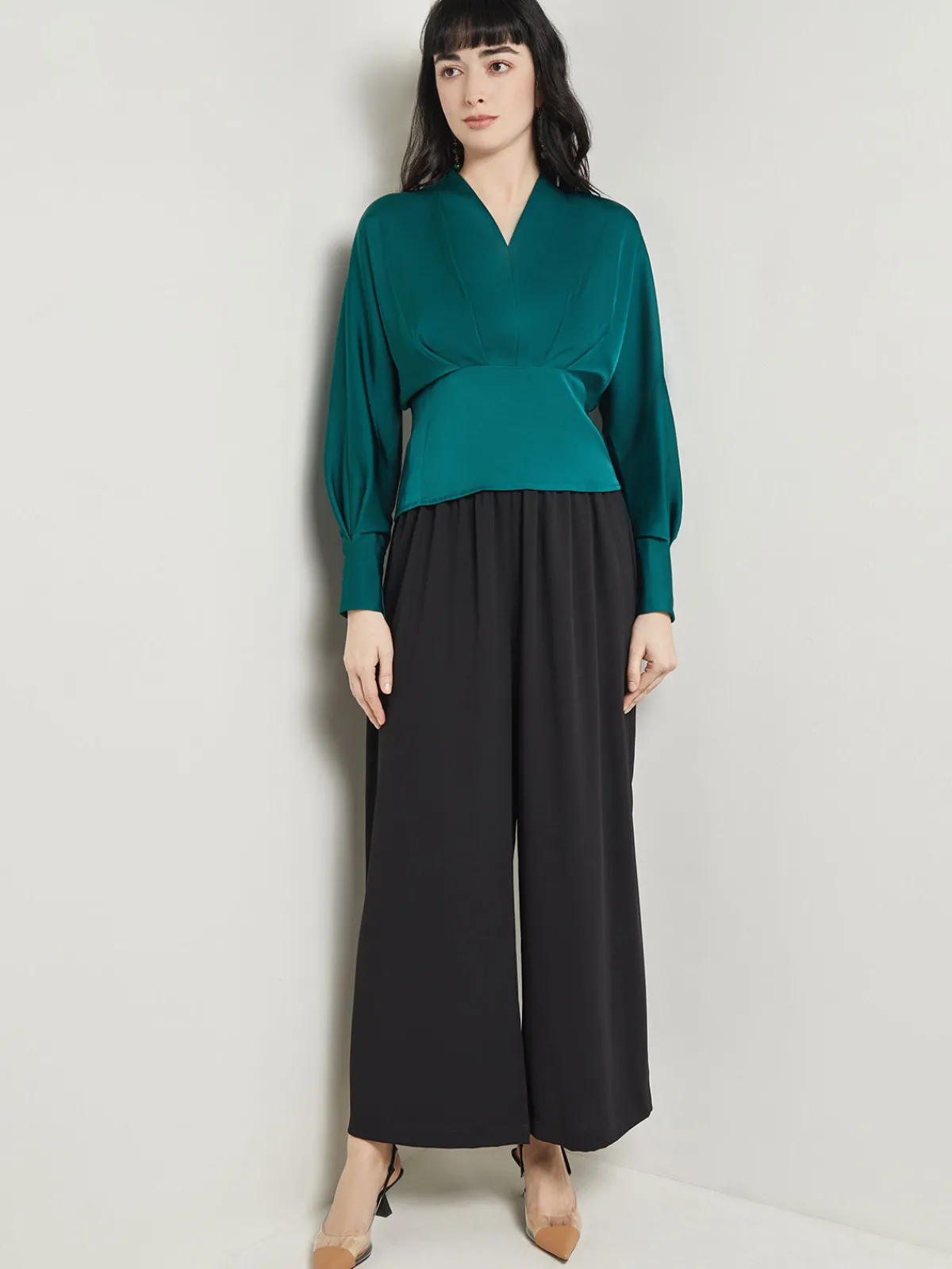 Tops & Tees|Misook Batwing Sleeve Blouse - Crepe De Chine Spruce