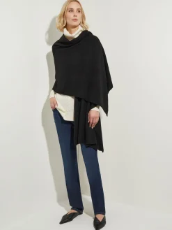 Accessories|Misook Cashmere Wrap Scarf - Jersey Scarf | Black