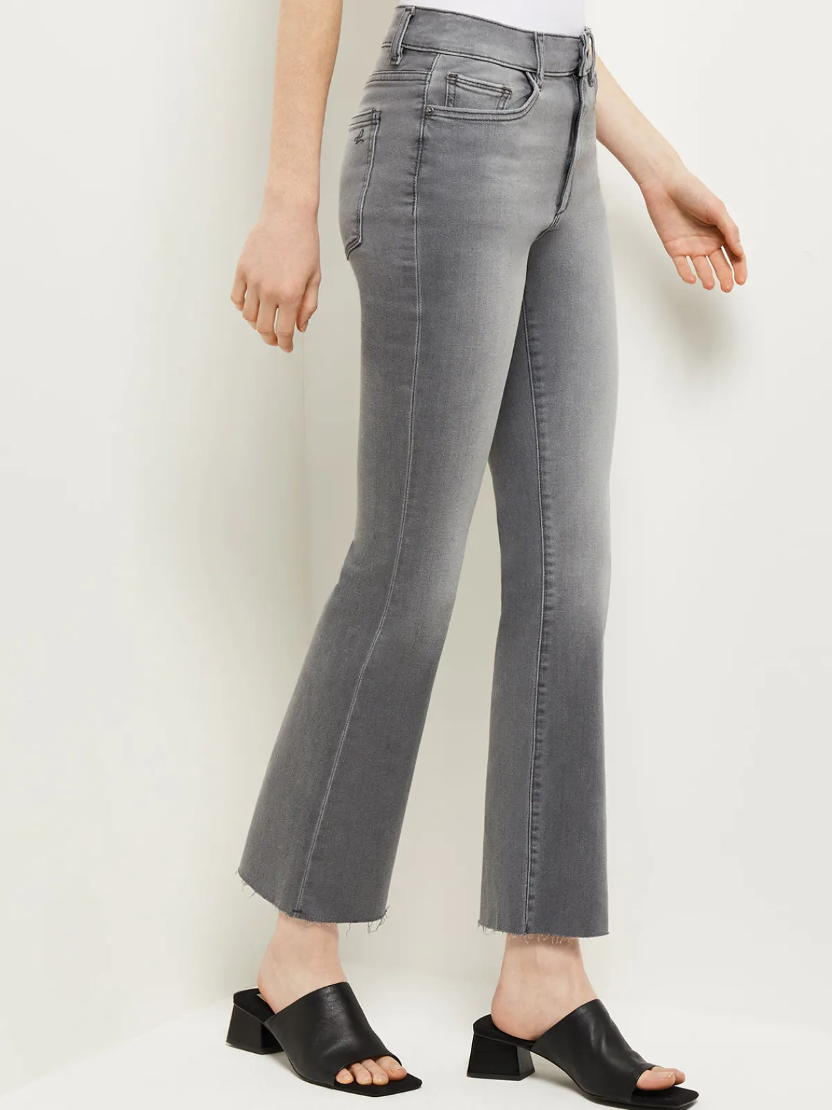 Pants & Shorts|Misook Bridget High-Rise Cropped Bootcut Jeans OvercastRaw