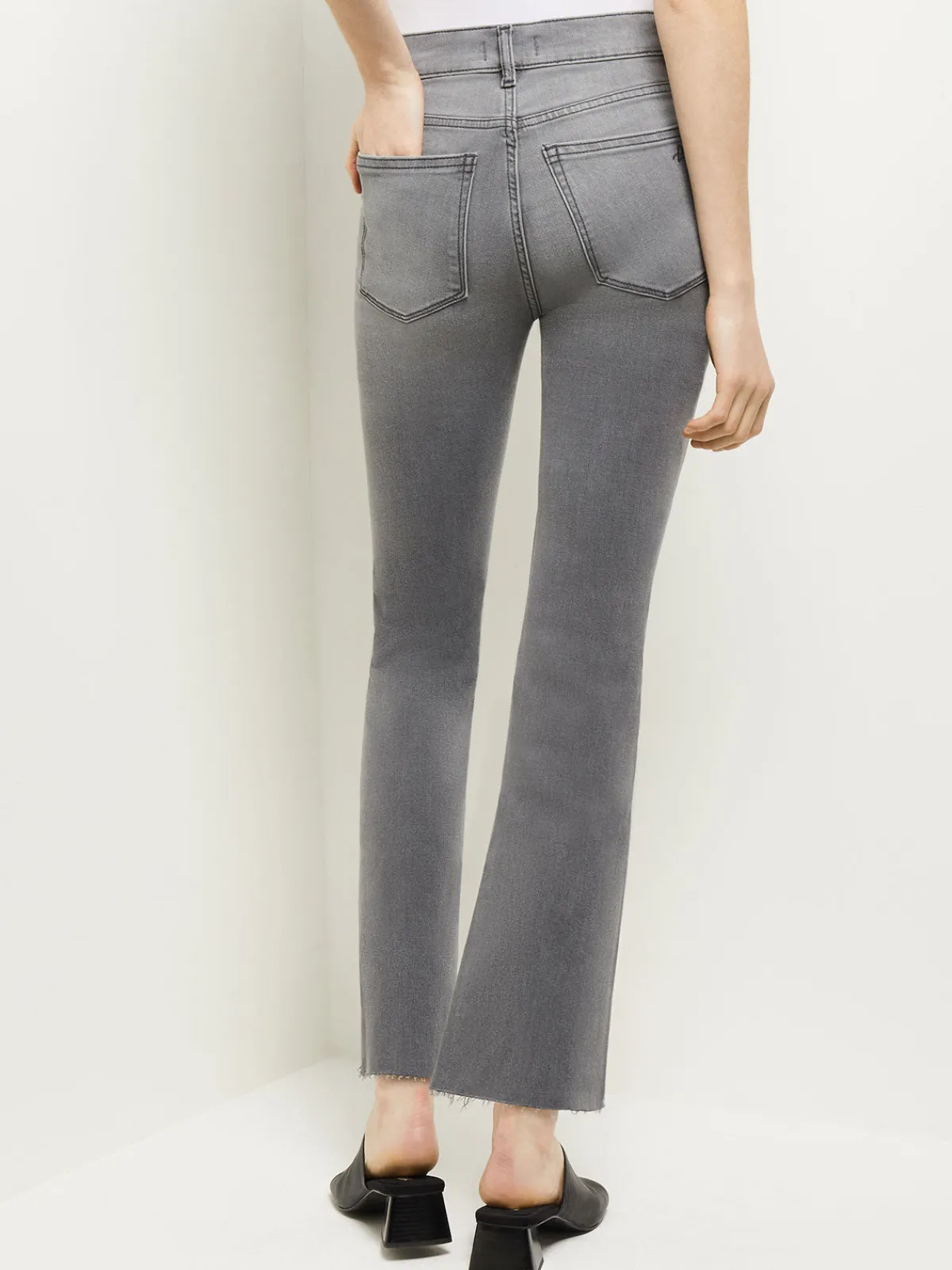 Pants & Shorts|Misook Bridget High-Rise Cropped Bootcut Jeans OvercastRaw