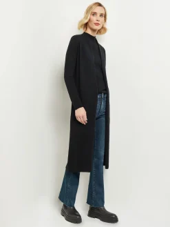 Jackets & Coats|Misook Cashmere Maxi Duster Cardigan Black