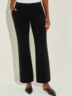 Pants & Shorts|Misook Cashmere Pants - Wide Leg Pants | Black