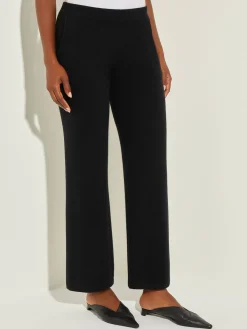 Pants & Shorts|Misook Cashmere Pants - Wide Leg Pants | Black