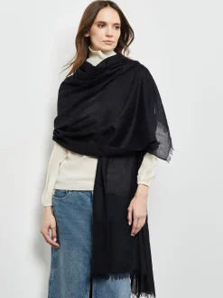 Accessories|Misook Cashmere Scarf Black