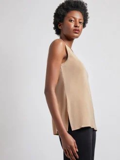 Tops & Tees|Tanks|Misook Classic Knit Tank Top Sand