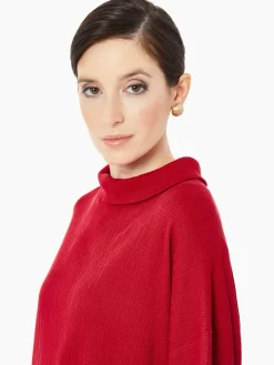 Tops & Tees|Misook Cowl Neck Textured Knit Tunic Rouge