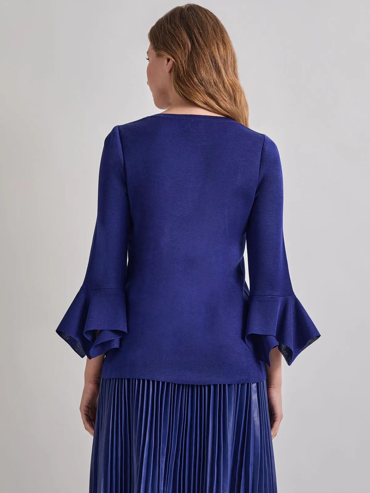 Tops & Tees|Misook Embroidered Floral Knit Blouse StarryNightBlue/Mink/NewIvory/Black