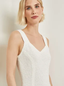 Dresses|Misook Eyelash Boucle Princess Seam Sheath Dress NewIvory