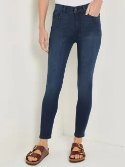 Pants & Shorts|Misook Farrow High-Rise Skinny Ankle Jeans DarkIndigo