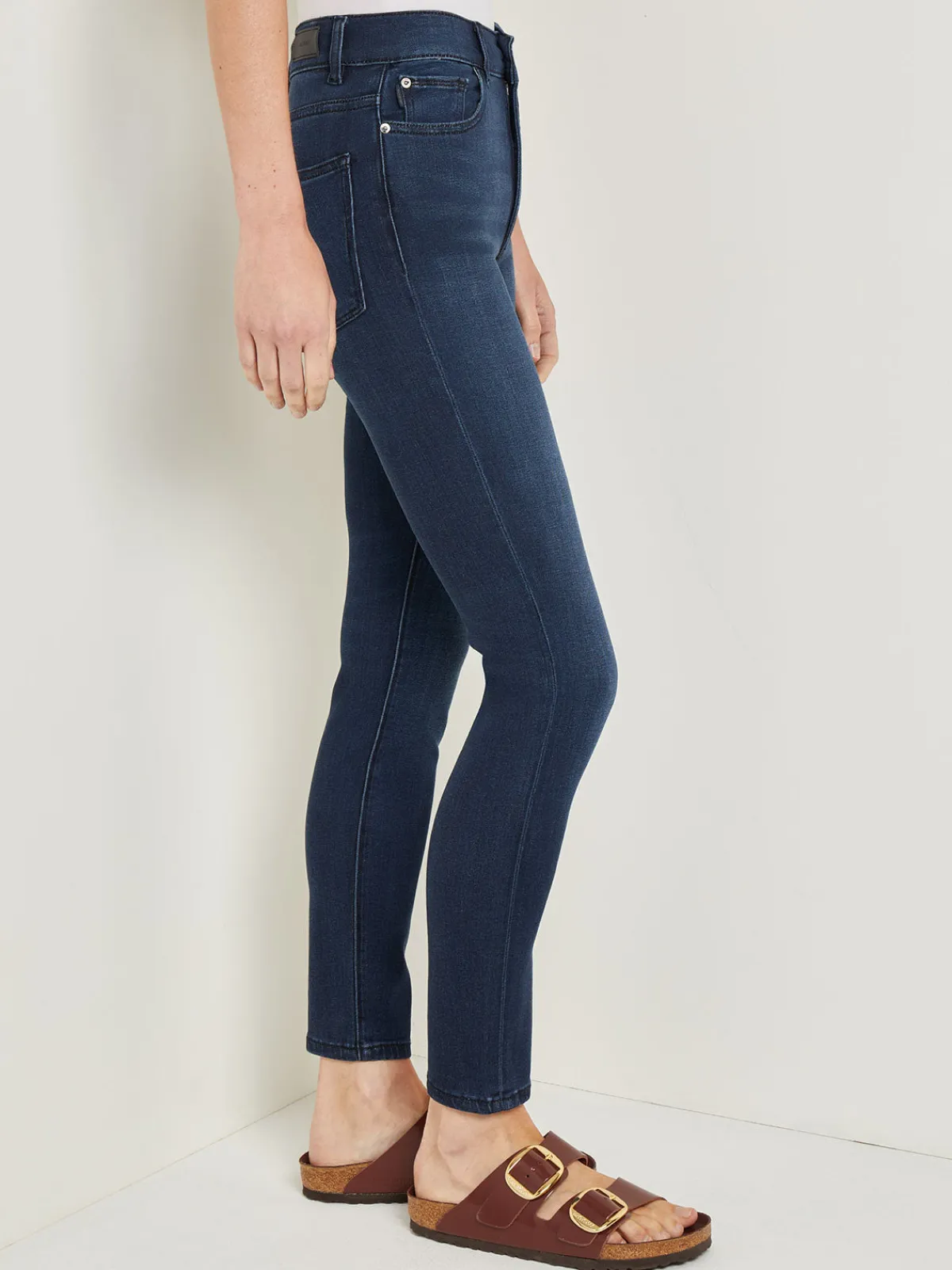 Pants & Shorts|Misook Farrow High-Rise Skinny Ankle Jeans DarkIndigo