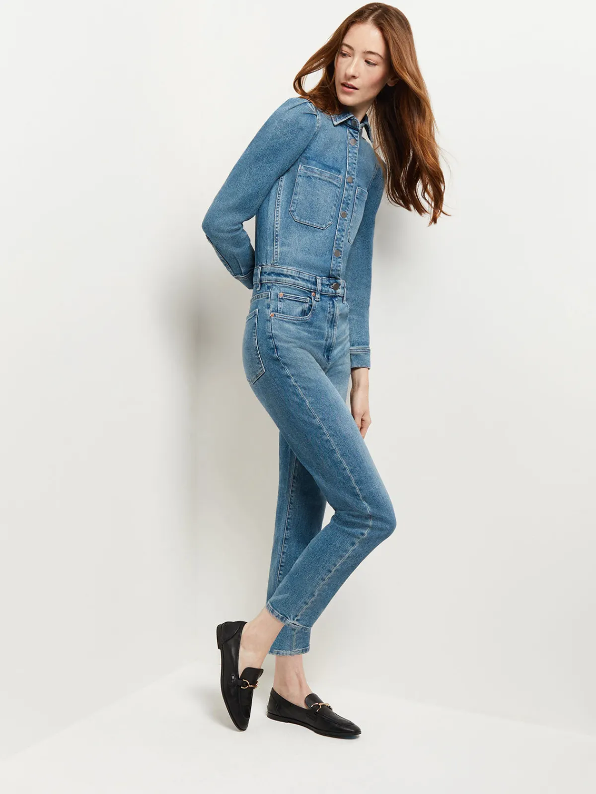 Pants & Shorts|Dresses|Misook Freja Denim Jumpsuit AgedMid
