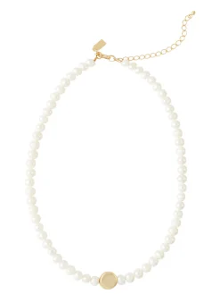 Accessories|Necklaces|Misook Handmade Gold Nugget Freshwater Pearl Necklace Gold/Pearl