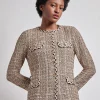 Jackets & Coats|Misook Heritage Fit Braid Trim Tweed Knit Jacket Sand/Biscotti/Black