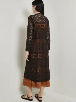 Jackets & Coats|Misook Heritage Fit Duster - Crochet Cotton Black