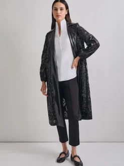 Jackets & Coats|Misook Heritage Fit Open Front Vegan Leather Jacket Black