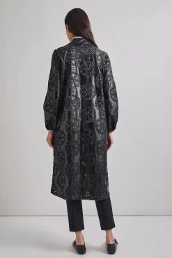 Jackets & Coats|Misook Heritage Fit Open Front Vegan Leather Jacket Black
