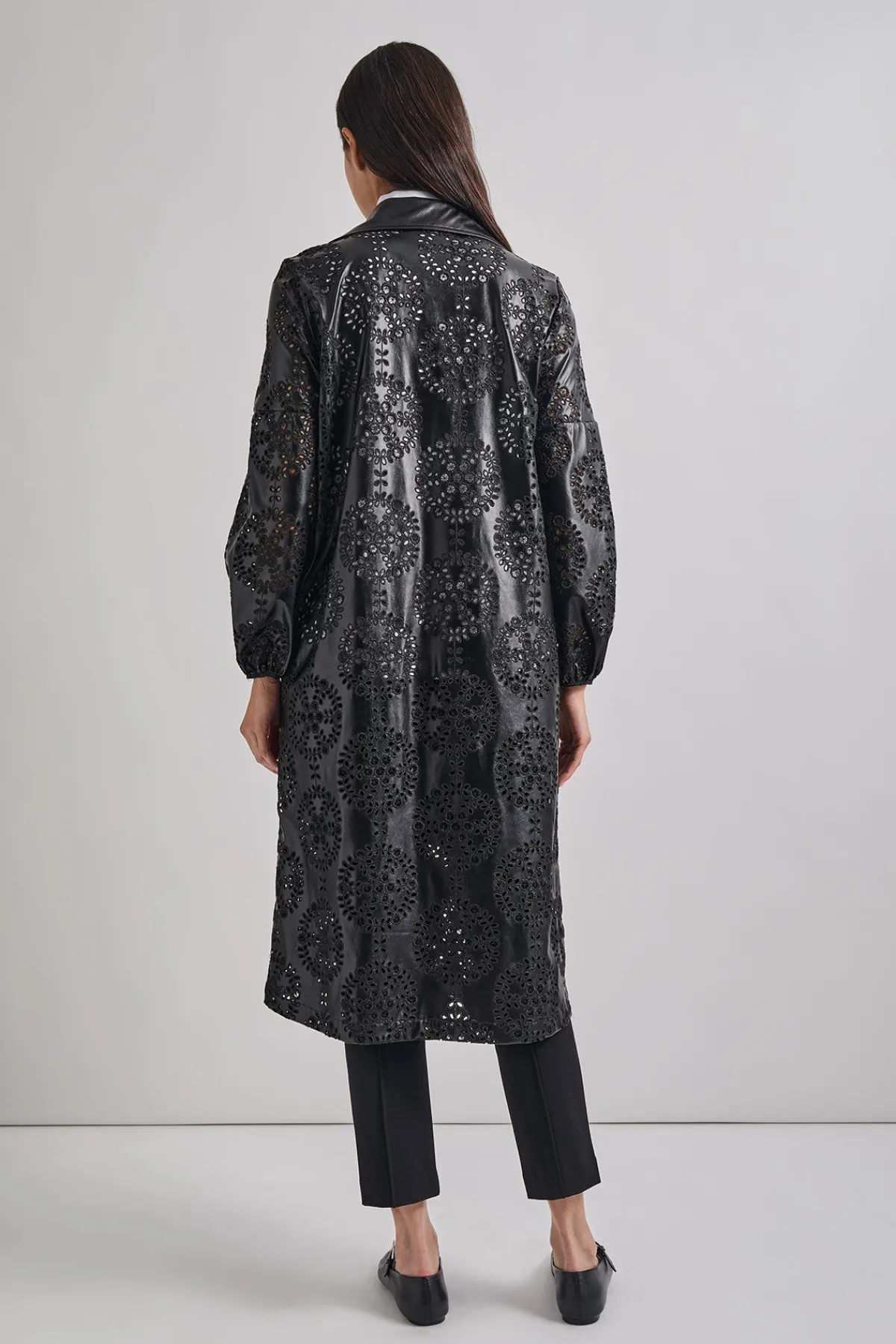Jackets & Coats|Misook Heritage Fit Open Front Vegan Leather Jacket Black