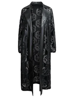 Jackets & Coats|Misook Heritage Fit Open Front Vegan Leather Jacket Black