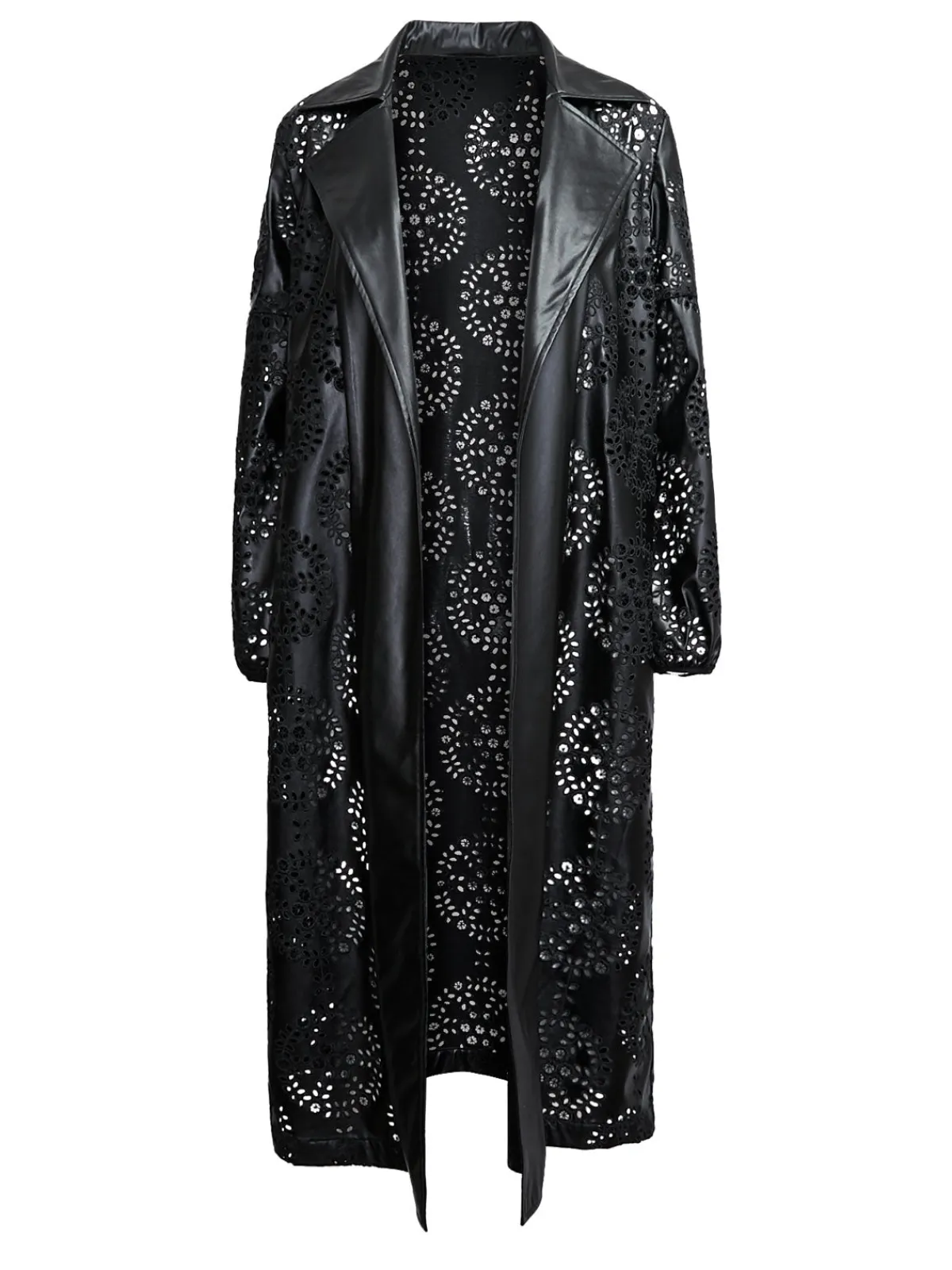 Jackets & Coats|Misook Heritage Fit Open Front Vegan Leather Jacket Black