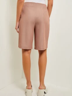 Pants & Shorts|Misook Knee Length Bermuda Shorts - Pleated Woven Charmeuse