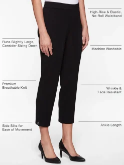 Pants & Shorts|Misook Knit Ankle Pant Black
