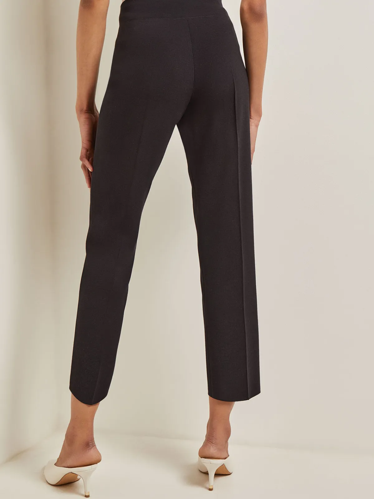 Pants & Shorts|Misook Petite Full-Length Flat Knit Pant Black