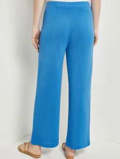 Pants & Shorts|Misook Pull-On Straight Leg Pants - Knit AdriaticBlue