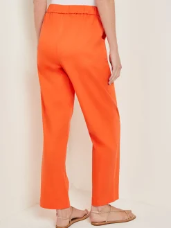 Pants & Shorts|Misook Pull-On Straight Leg Pants - Cotton Blend Spice