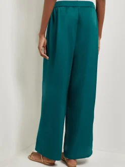 Pants & Shorts|Misook Pull-On Woven Wide Leg Pants Spruce