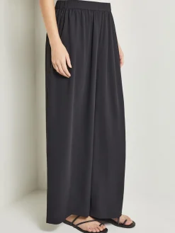 Pants & Shorts|Misook Pull-On Woven Wide-Leg Pants Black