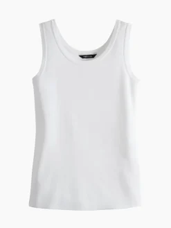 Tops & Tees|Tanks|Misook Scoop Neck Tank Top - Sleeveless Top | White