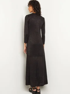 Dresses|Misook Shimmer Knit Maxi Dress Black