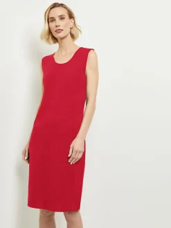 Dresses|Misook Sleeveless Sheath Knit Dress Rouge