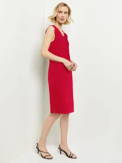 Dresses|Misook Sleeveless Sheath Knit Dress Rouge