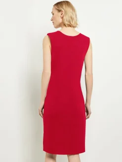Dresses|Misook Sleeveless Sheath Knit Dress Rouge