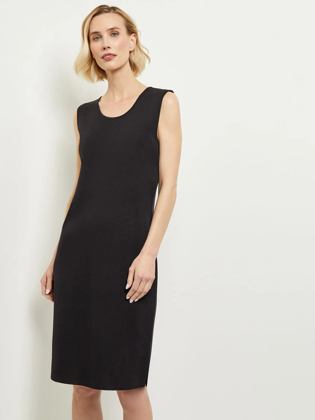 Dresses|Misook Sleeveless Sheath Knit Dress Black