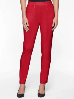 Pants & Shorts|Misook Slim Leg Knit Pant Rouge