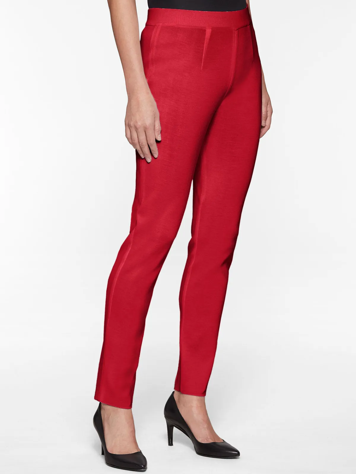 Pants & Shorts|Misook Slim Leg Knit Pant Rouge