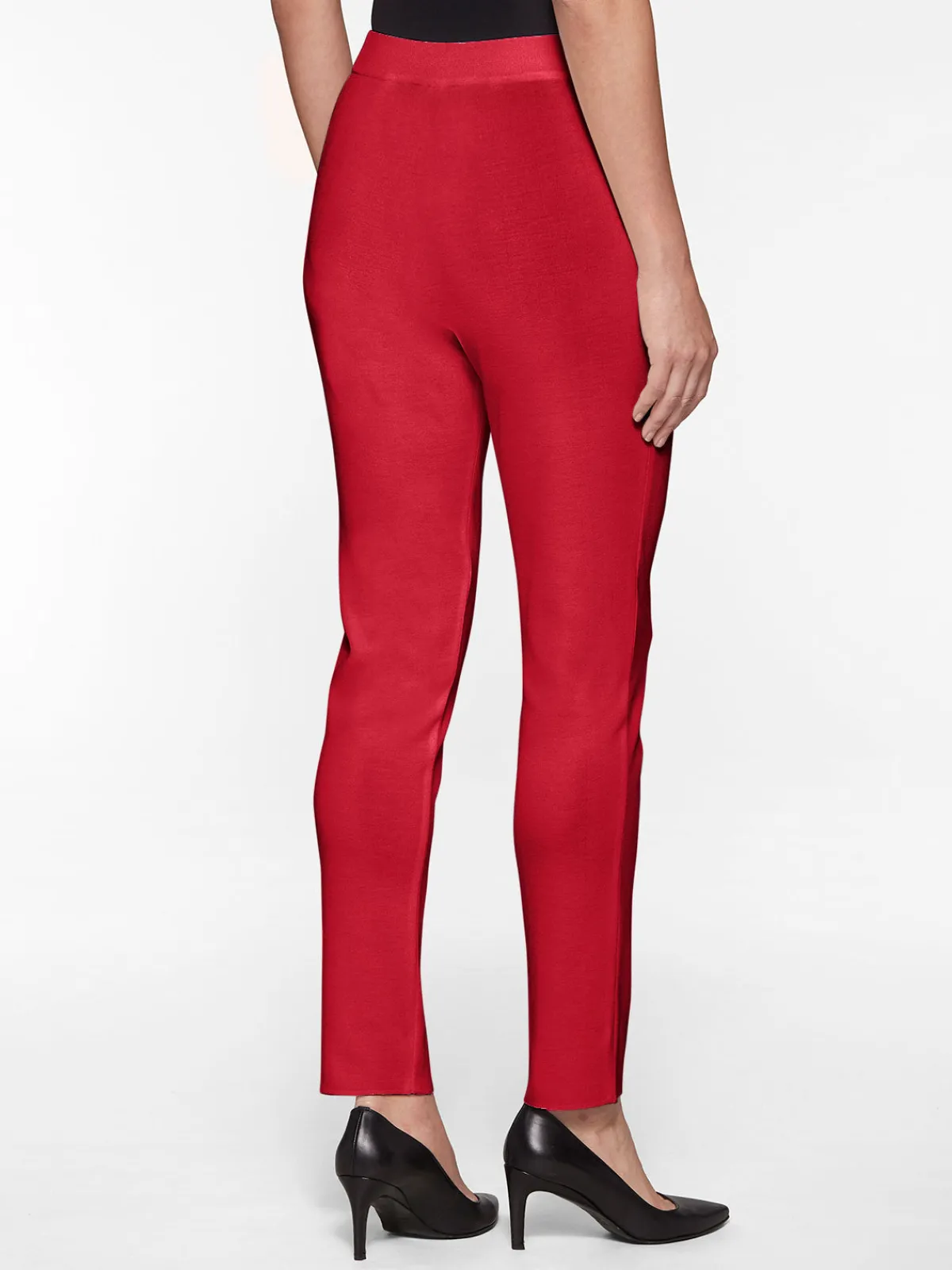 Pants & Shorts|Misook Slim Leg Knit Pant Rouge