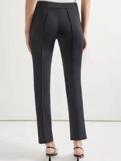 Pants & Shorts|Misook Slim-Fit Ankle-length Ponte Pant Black