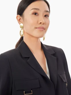 Jackets & Coats|Misook Soft Crepe Cropped Blazer Black