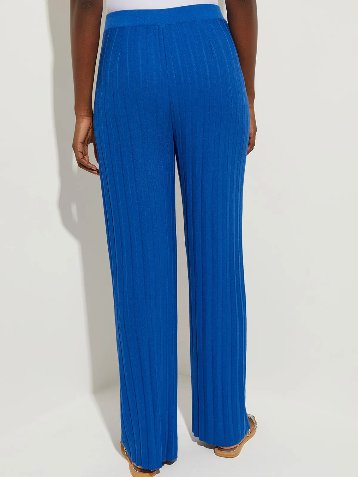 Pants & Shorts|Misook Soft Ribbed Knit Wide Leg Pant LyonsBlue