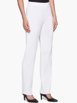 Pants & Shorts|Misook Straight Leg Knit Pant White