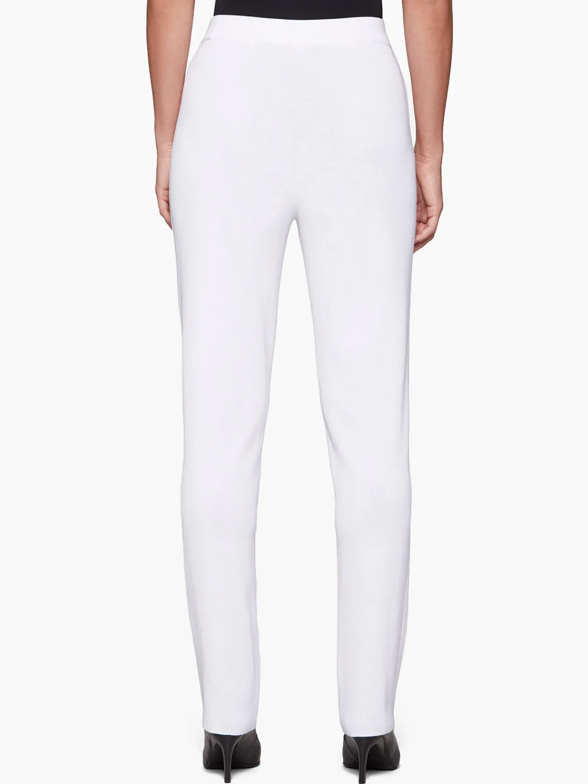 Pants & Shorts|Misook Straight Leg Knit Pant White