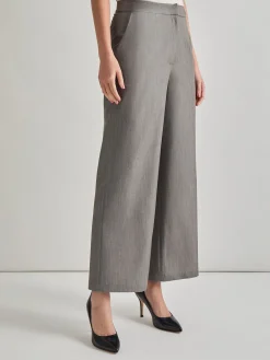 Pants & Shorts|Misook Stretch Woven Wide Leg Pant Black/White