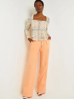 Jackets & Coats|Misook Sweetheart Neck Modern Fit Jacket - Plaid Jacquard Knit PeachBlossom/CaribbeanMist/PaleGold/Black/White
